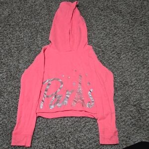 Justice Pink Hoodie with Silver Paris Design
